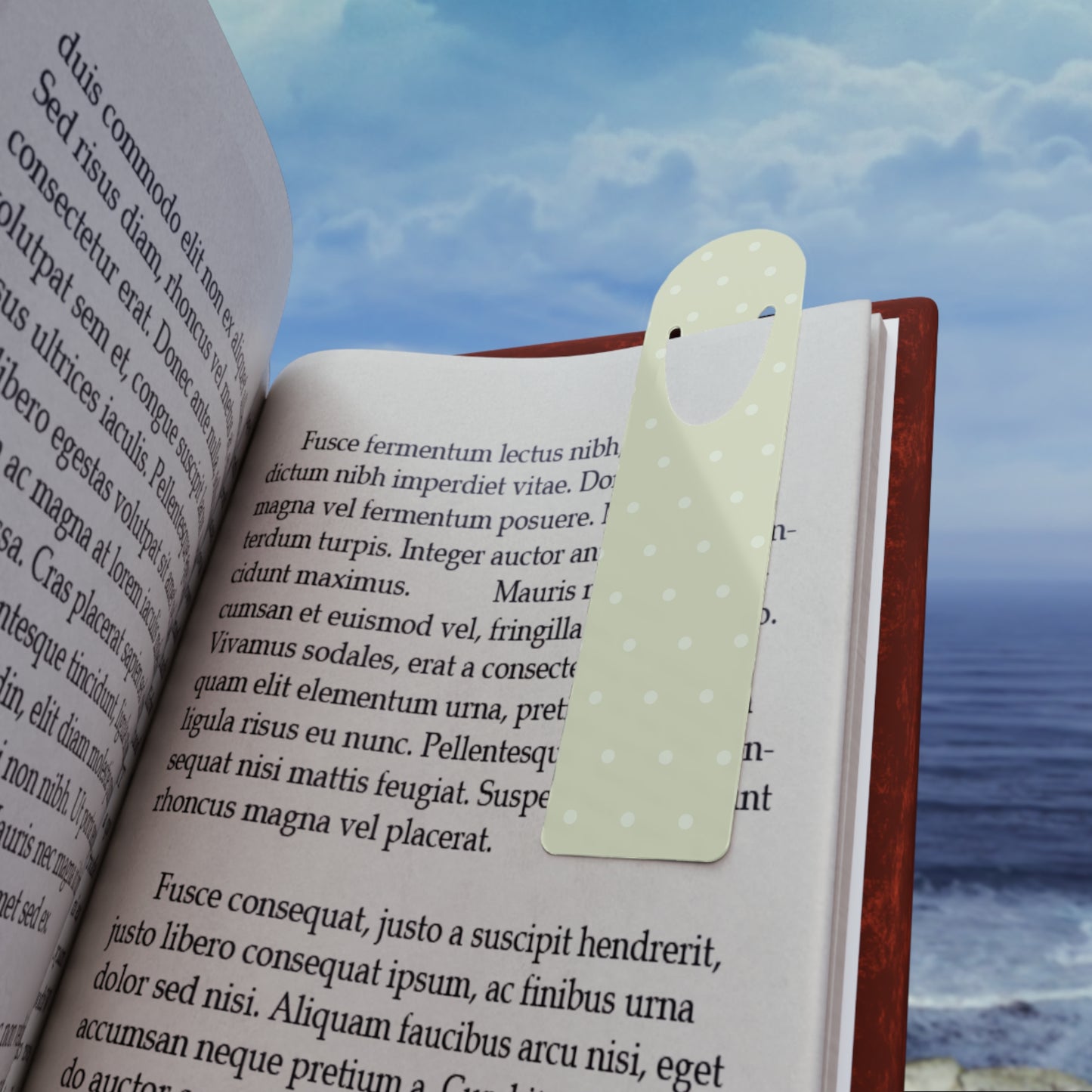 Green Polka Dot Metal Bookmark