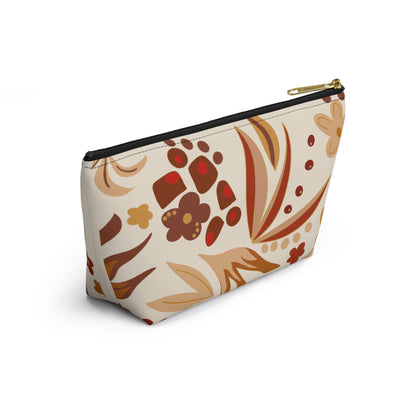 Fall Floral Accessory Pouch w T-bottom