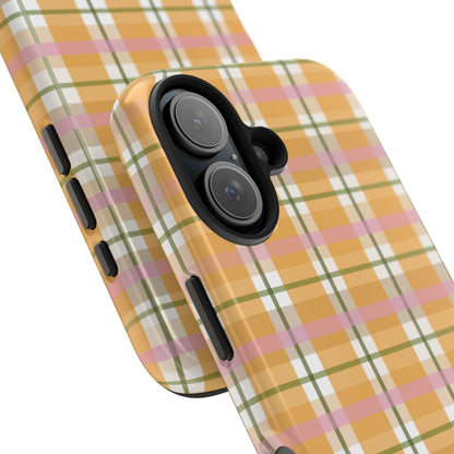 Orange Plaid Phone Case