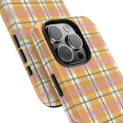 Orange Plaid Phone Case