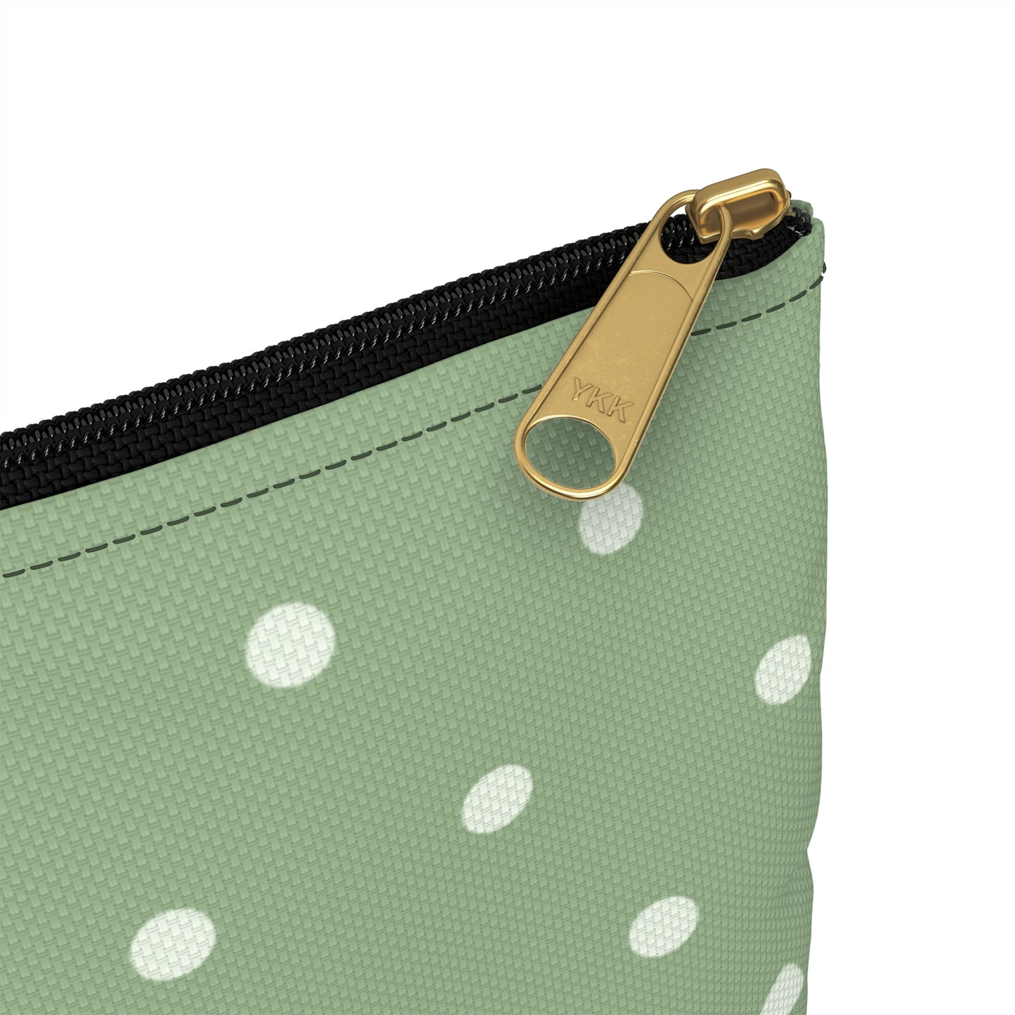 Sage Green Polka Dot Accessory Pouch