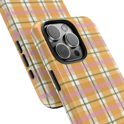 Orange Plaid Phone Case