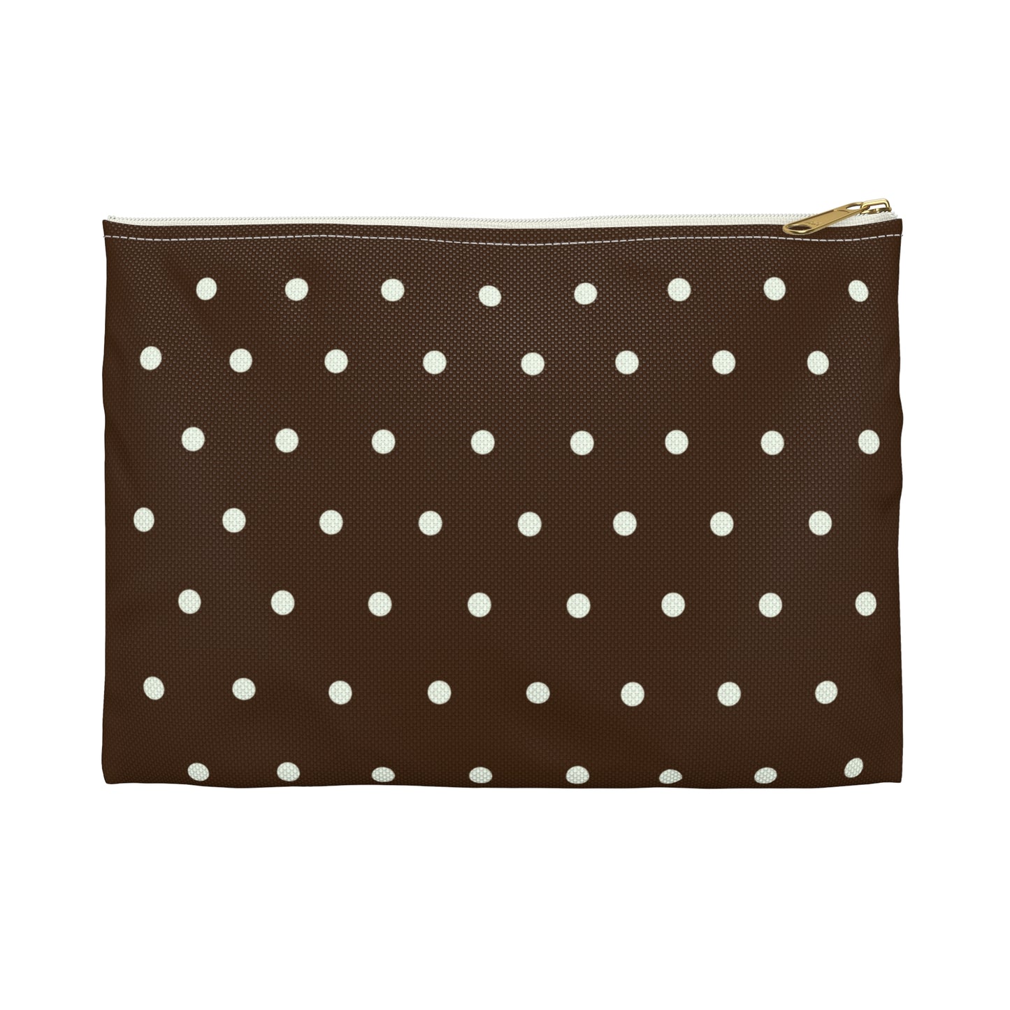 Brown Polka Dot Accessory Pouch