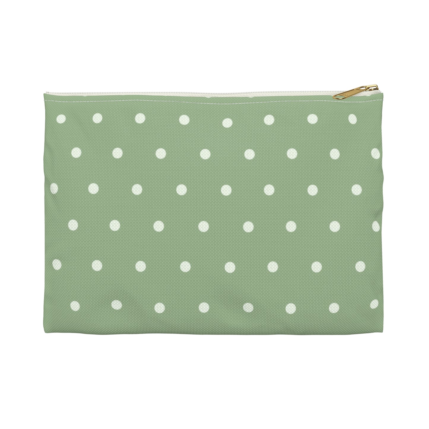 Sage Green Polka Dot Accessory Pouch