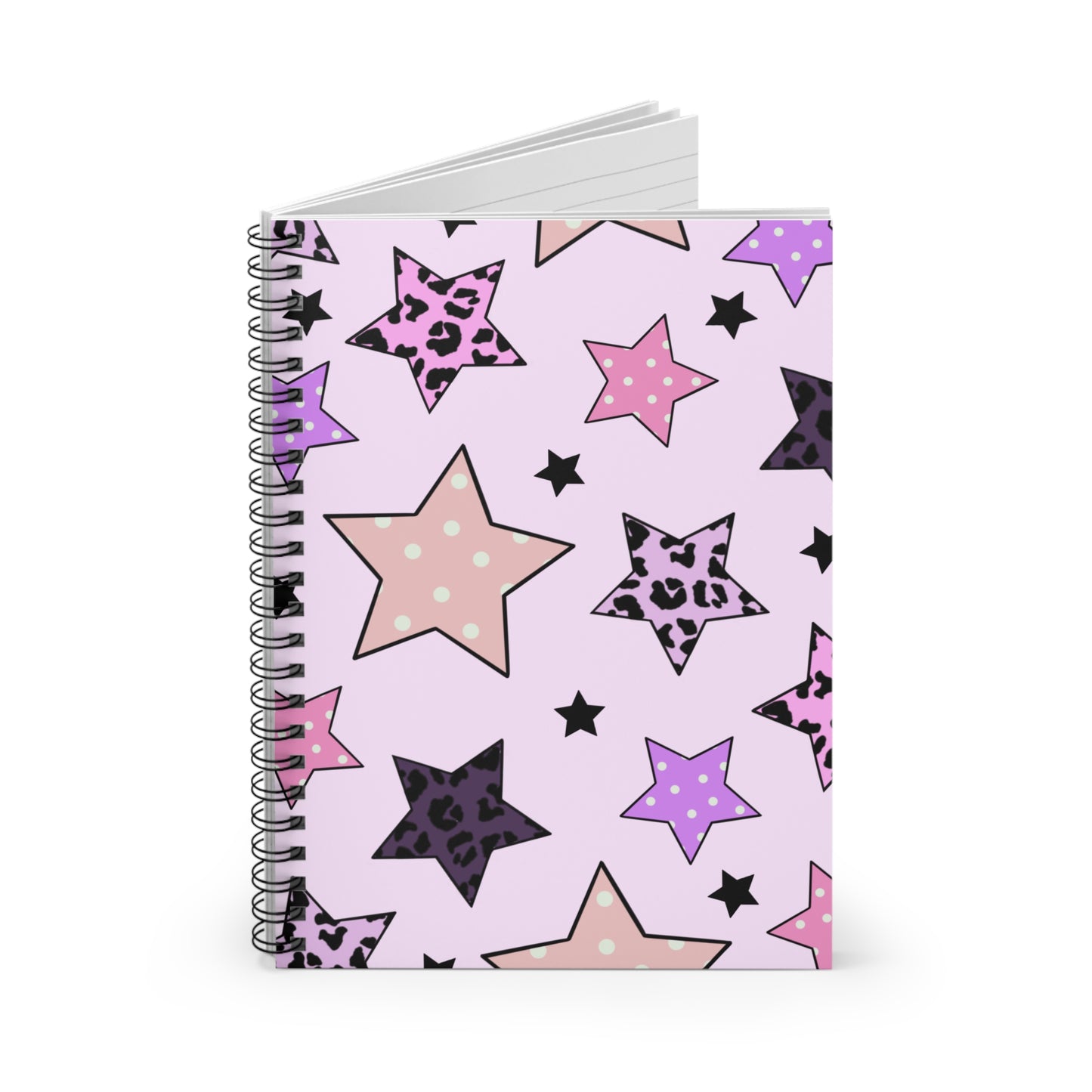 Star Pattern Spiral Notebook