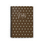 Brown Polka Dot Spiral Notebook