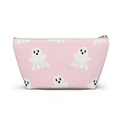 Pink Ghost Accessory Pouch with T bottom