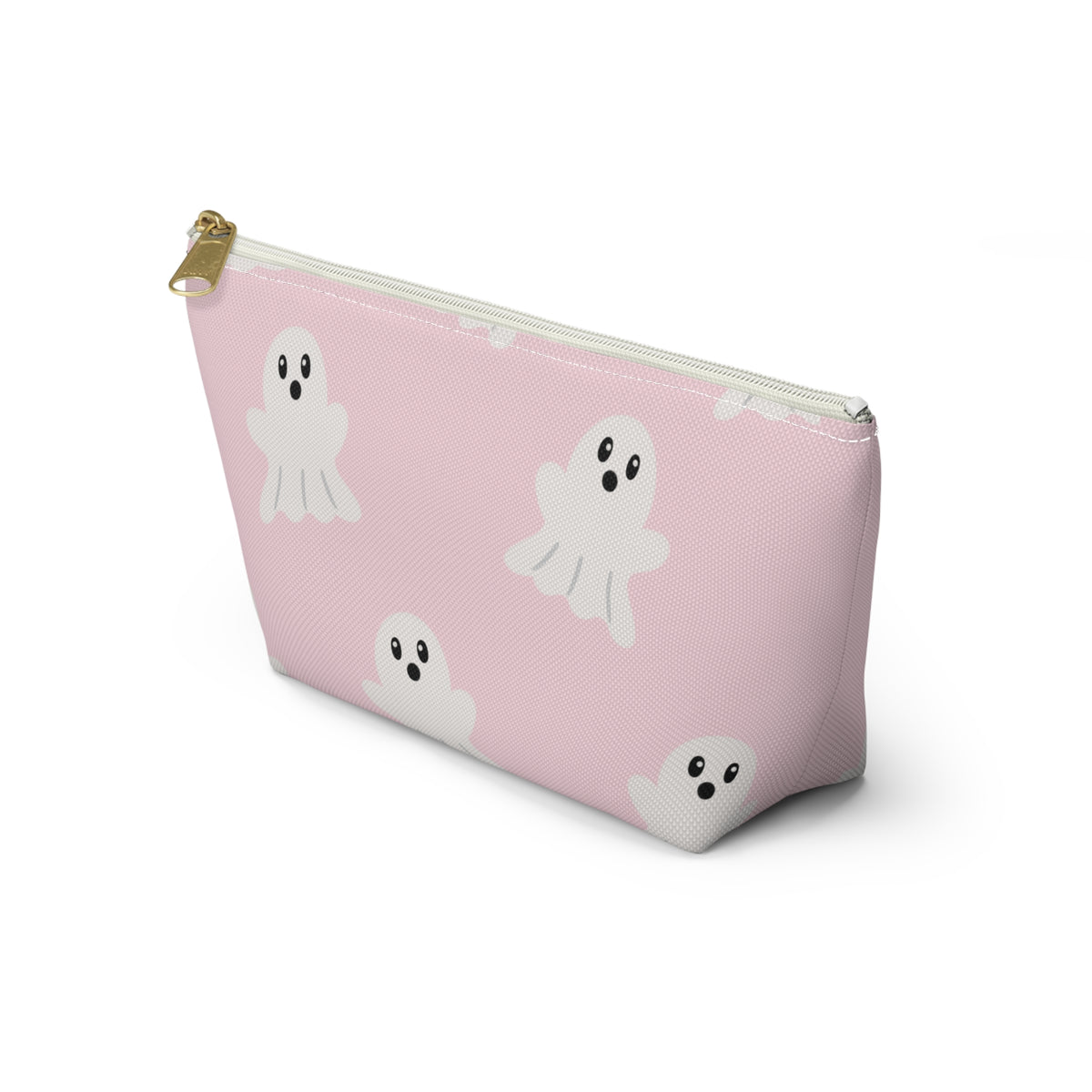Pink Ghost Accessory Pouch with T bottom