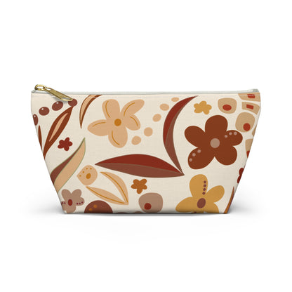Fall Floral Accessory Pouch w T-bottom