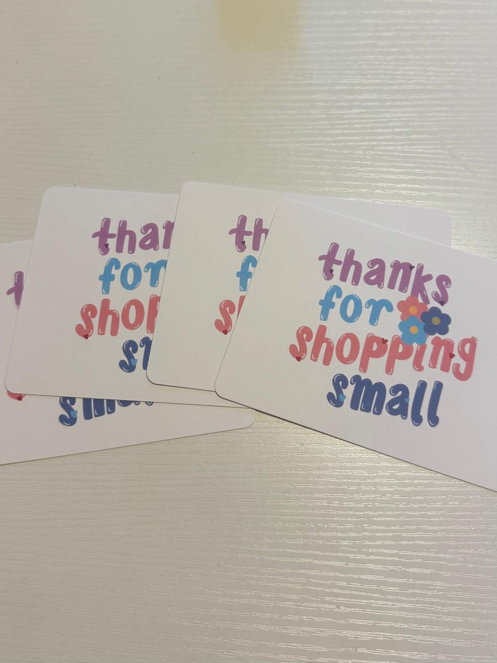 Shop Small Thank You Cards (Blue, Pink, Purple)