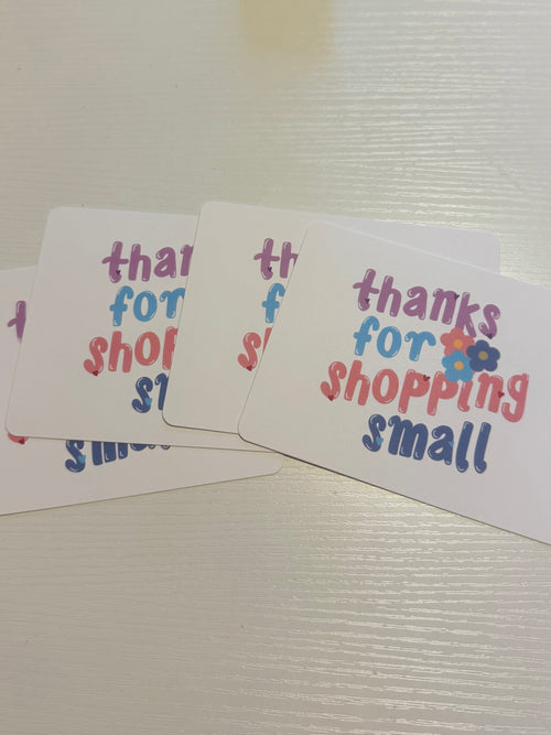 Shop Small Thank You Cards (Blue, Pink, Purple)