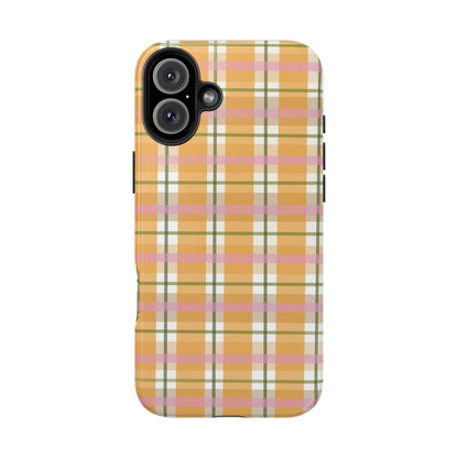 Orange Plaid Phone Case