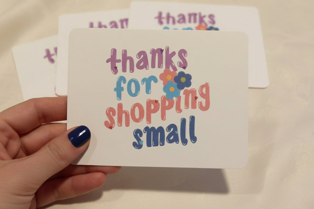 Shop Small Thank You Cards (Blue, Pink, Purple)