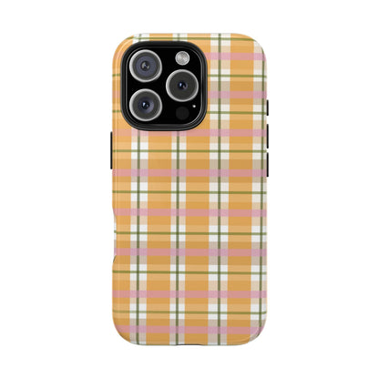 Orange Plaid Phone Case