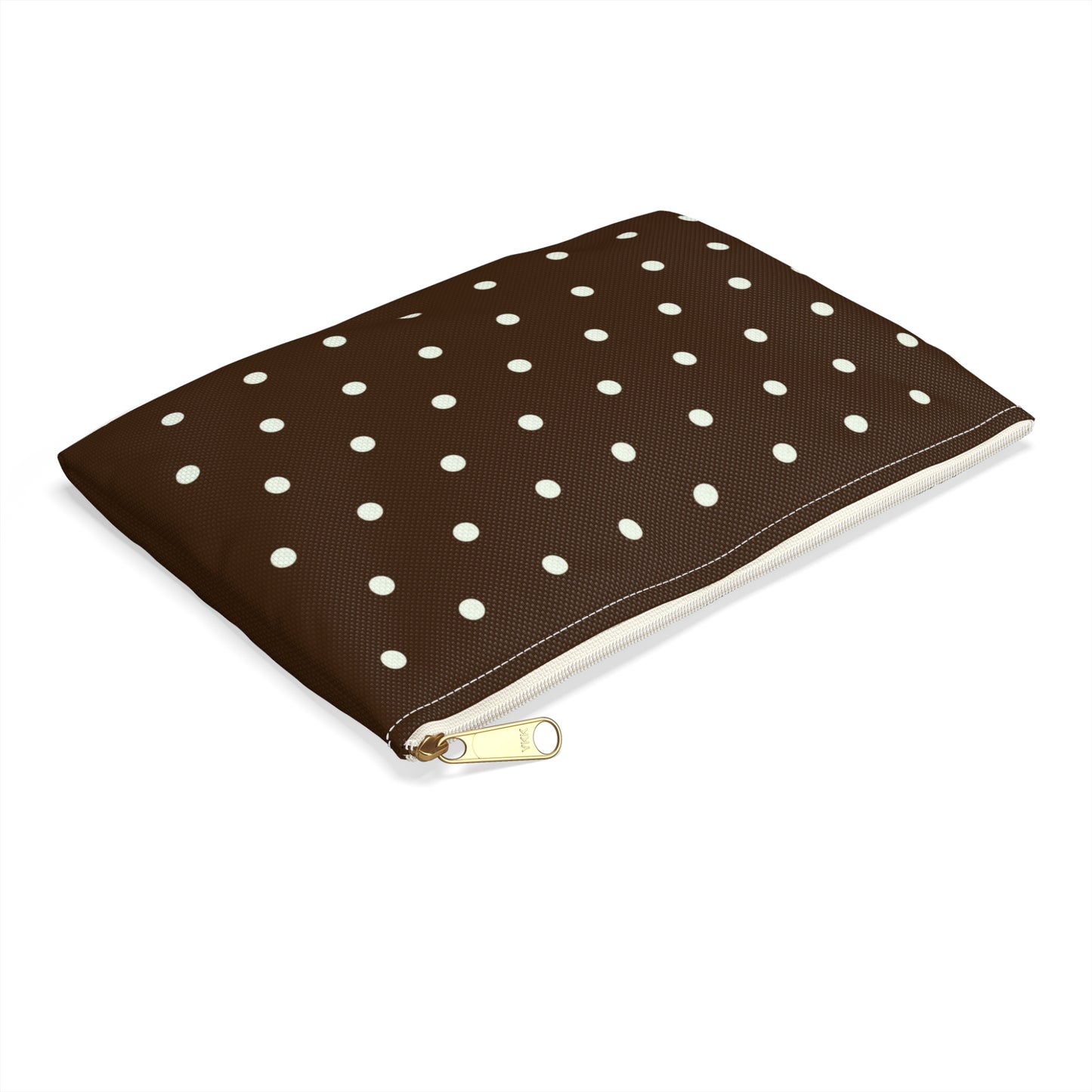 Brown Polka Dot Accessory Pouch