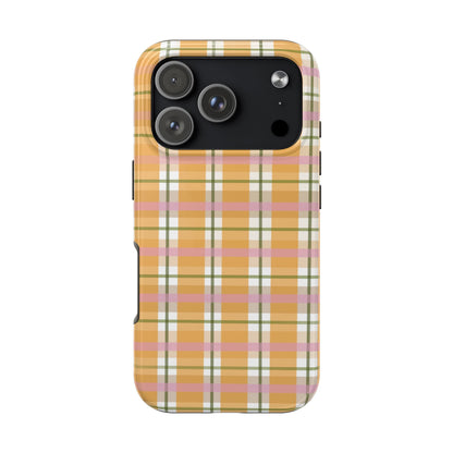 Orange Plaid Phone Case