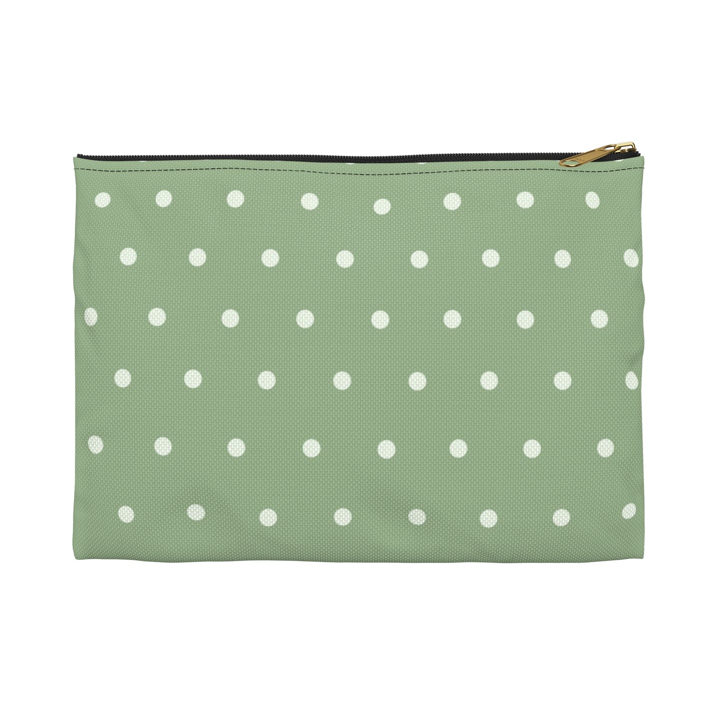 Sage Green Polka Dot Accessory Pouch