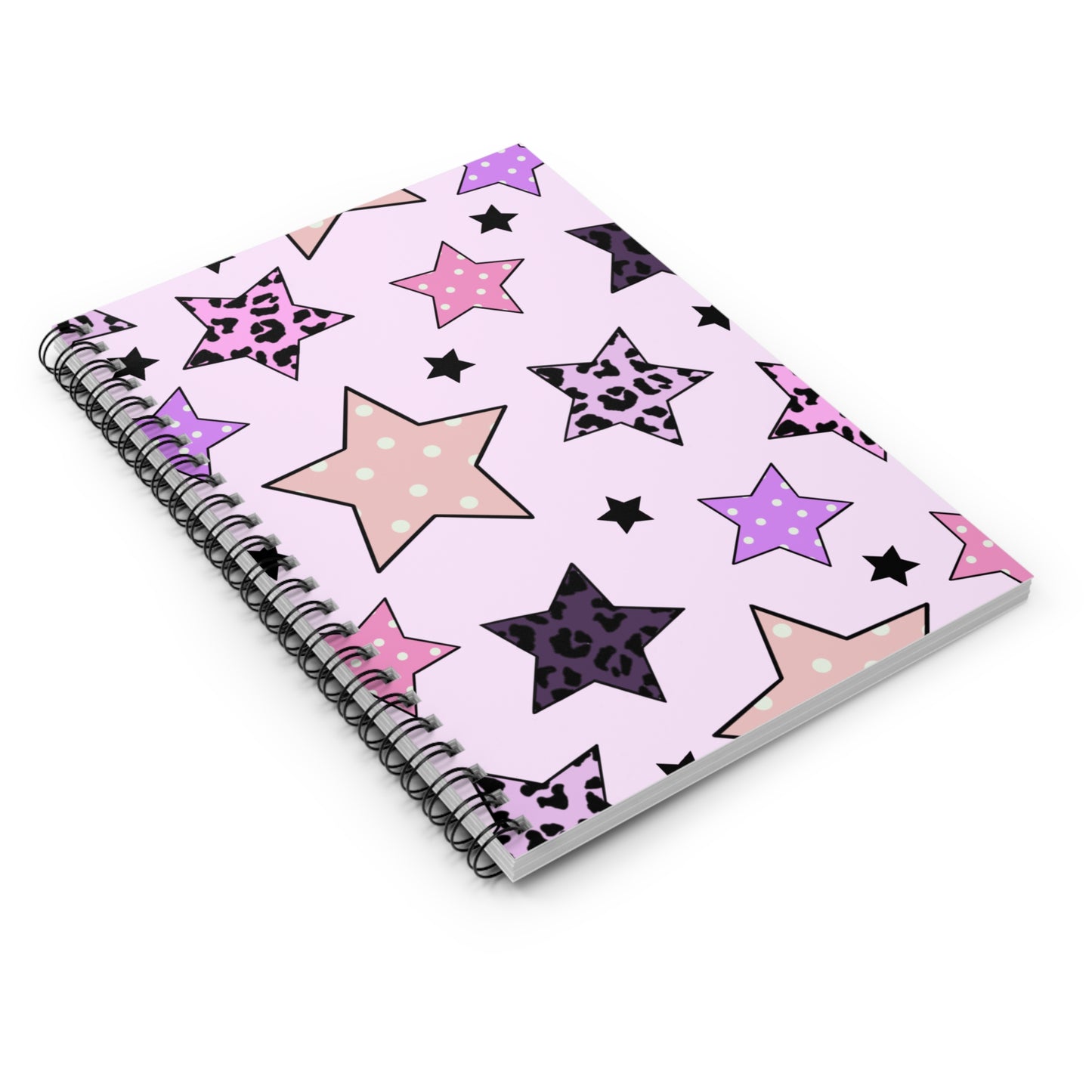 Star Pattern Spiral Notebook