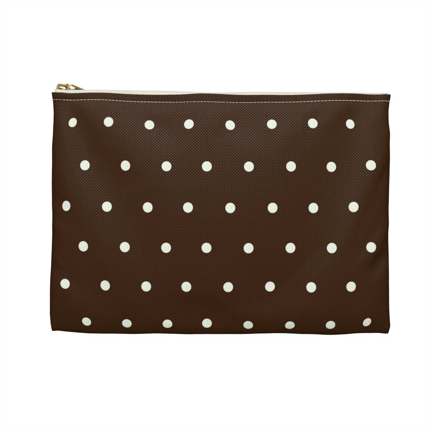 Brown Polka Dot Accessory Pouch
