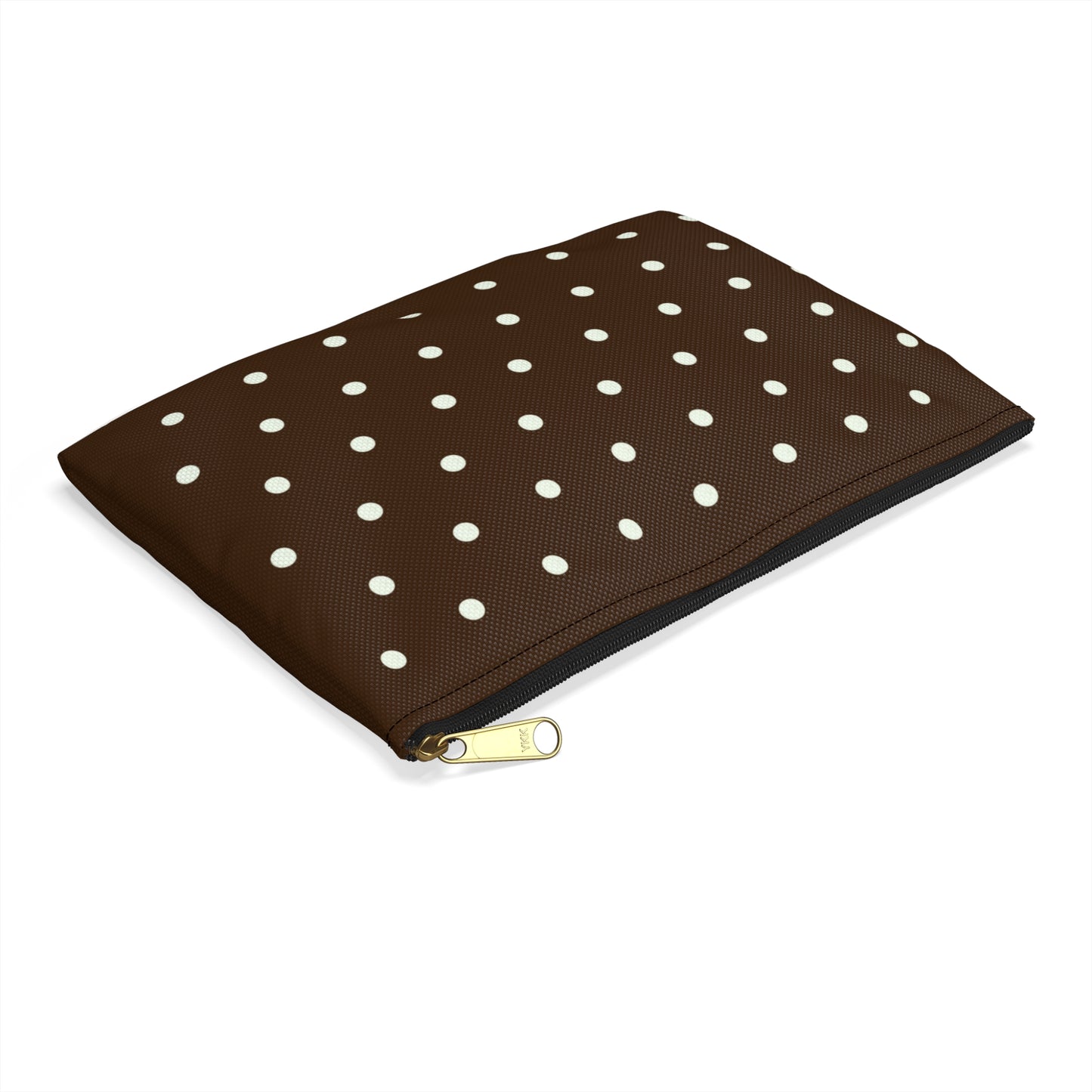 Brown Polka Dot Accessory Pouch
