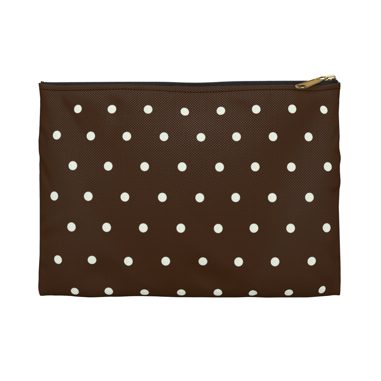 Brown Polka Dot Accessory Pouch